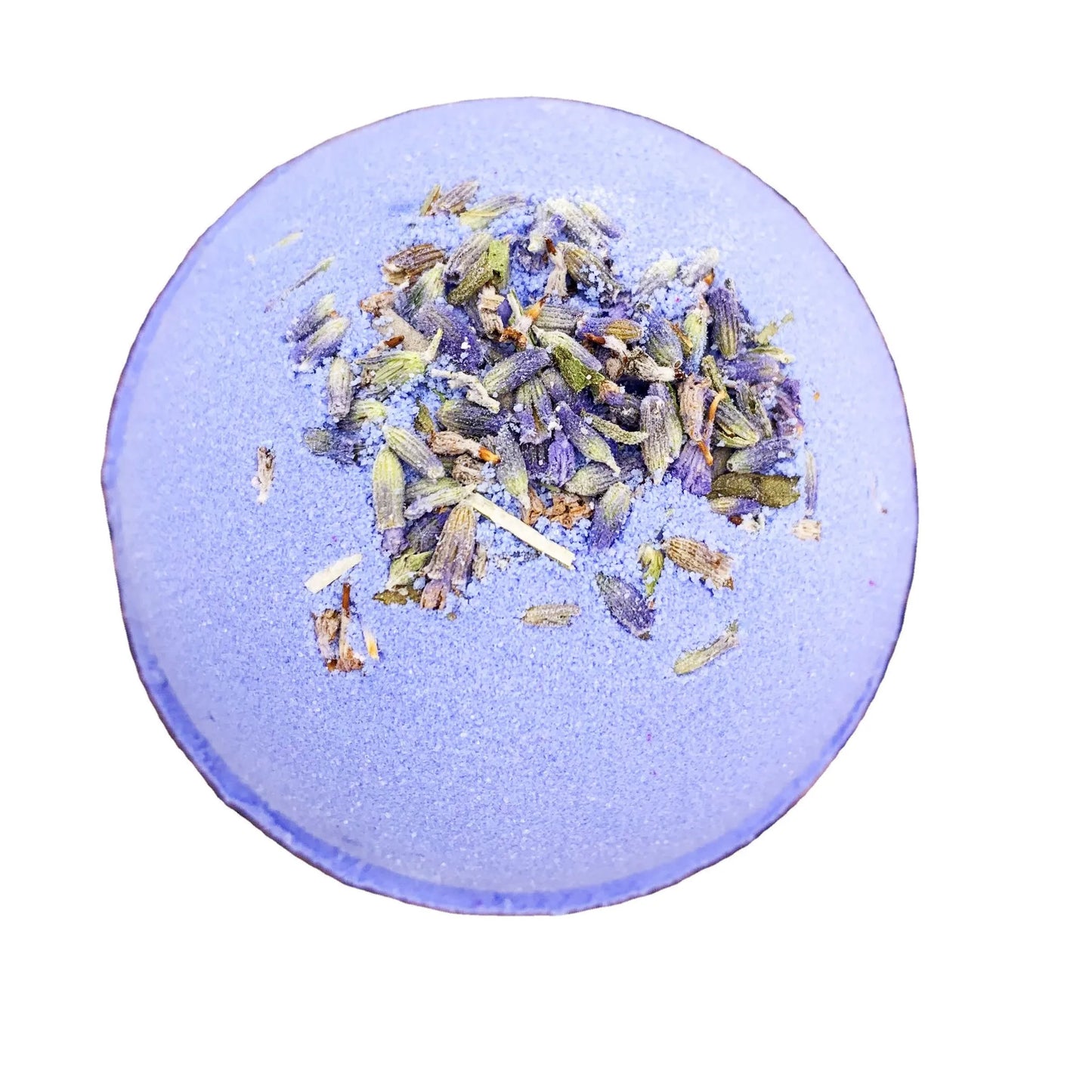 Lavender bath bomb with dry flowers
